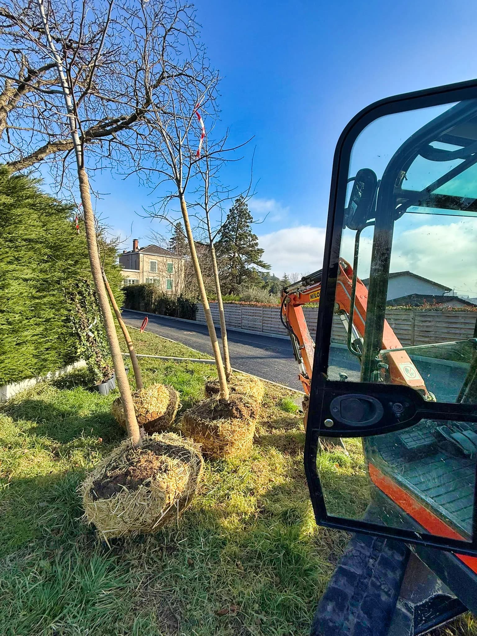 Plantation d’arbre avec tuteur — Limonest